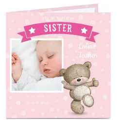 New Photo New Baby Hugs Card - To My New Sister New Baby|Photo