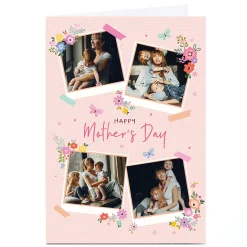 Card Factory Photo Nikki Upsher Mother's Day Card - 4 Photos & Flowers