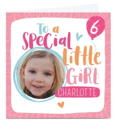 Online Photo Nikki Whiston Card - Special Little Girl, Editable Age Kids For Niece|For Granddaughter