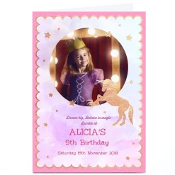 Card Factory Photo Party Invitation - Unicorn