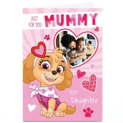 Discount Photo Paw Patrol Valentine's Day Card - Mummy From Daughter Photo