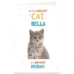 Kids Card Factory Photo Pet Birthday Card - To The Loveliest Cat