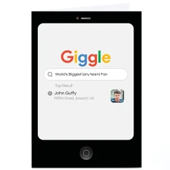 Kids Card Factory Photo PG Quips Card - Football Fan Search Engine