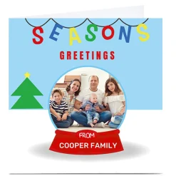 Card Factory Photo Roshah Designs Christmas Card - Season's Greetings