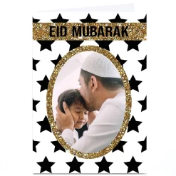Card Factory Photo Roshah Designs Eid Card - Stars