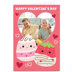 Card Factory Photo Squishmallowa Valentine's Day Card - Pink and Hearts