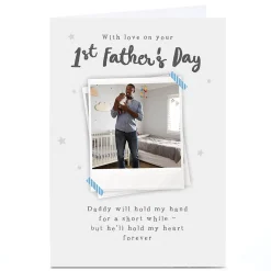 Card Factory Photo 1st Father's Day Card - Hold My Hand