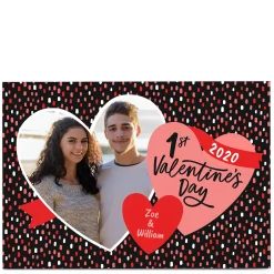 Sale Photo 1st Valentine's Day Card - Love Hearts Photo