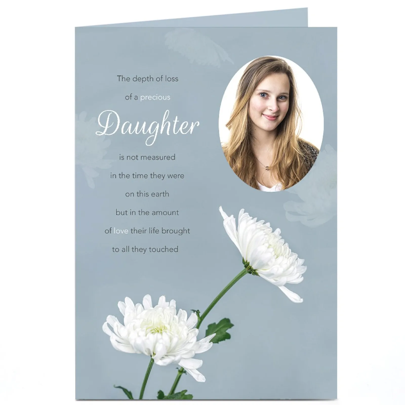 Outlet Photo Sympathy Card - The Depth of Loss Sympathy|Photo