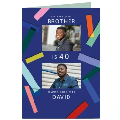 BOY Card Factory Photo 40th Birthday Card - An Amazing Person is 40