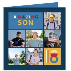 New Photo 18th Birthday Card - Amazing Son, Any Relation For Son|18Th Birthday