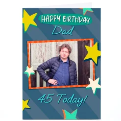Hot Photo 45th Birthday Card - Dad, 45 Today Stars For Dad|Dad