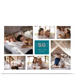 Best Photo 50th Birthday Card - Great on You, Editable Age BOY For Uncle|For Son