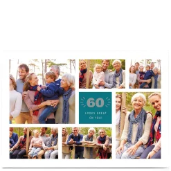 Outlet Photo 60th Birthday Card - Great on You, Editable Age BOY For Uncle|For Son