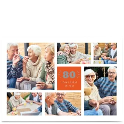 Online Photo 80th Birthday Card - Looks Great On You, Editable Age BOY For Uncle|For Husband