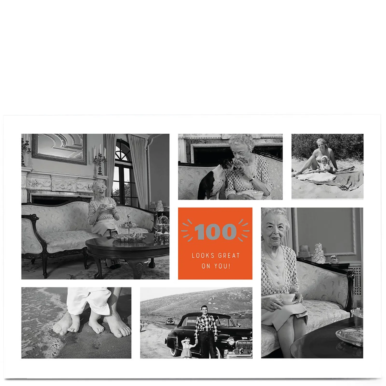 Sale Photo 100th Birthday Card - Looks Great On You, Editable Age BOY For Uncle|For Husband