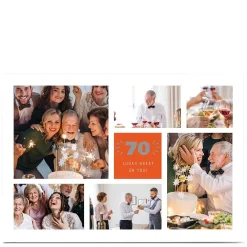 New Photo 70th Birthday Card - Looks Great On You, Editable Age BOY For Uncle|For Husband