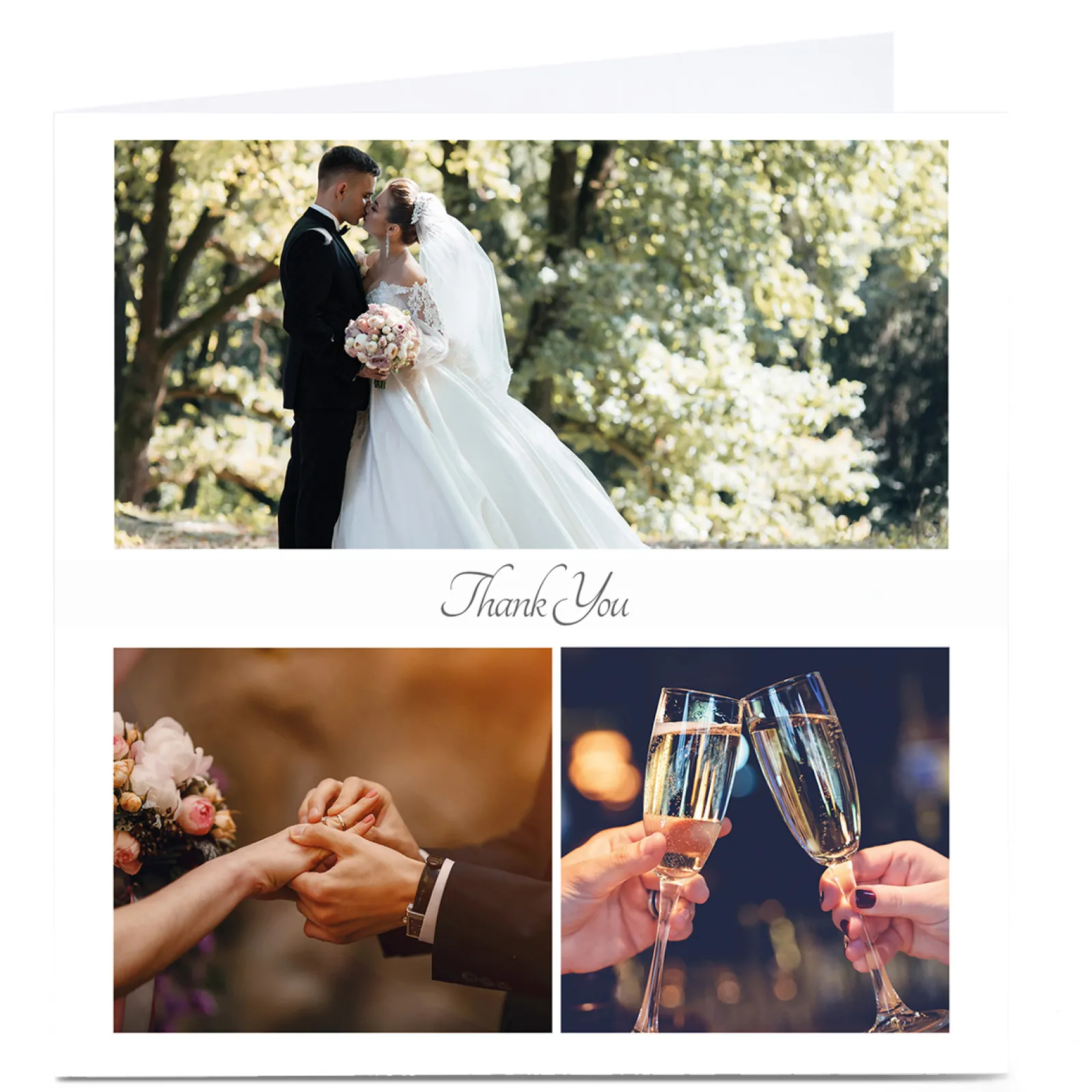 Hot Photo Thank You Card - 3 Photos Any Message Kids Any Occasion|Just To Say