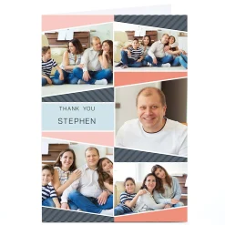 Outlet Photo Thank You Card - 5 Photos Any Message Any Occasion|Thank You