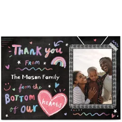 Card Factory Photo Thank You Card - From The bottom of our Hearts