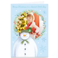 Card Factory Photo The Snowman Christmas Card - Special Little Boy