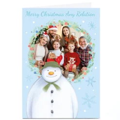 Card Factory Photo The Snowman Christmas Card - Merry Christmas, Any Relation