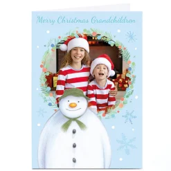 Sale Photo The Snowman Christmas Card - Merry Christmas, Grandchildren Christmas|Photo