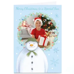 Card Factory Photo The Snowman Christmas Card - Special Son