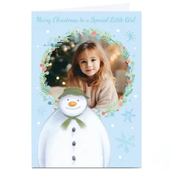Card Factory Photo The Snowman Christmas Card - Special Little Girl
