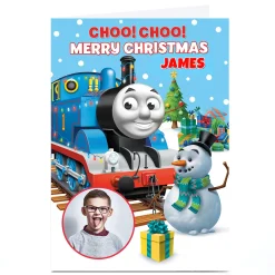 Card Factory Photo Thomas & Friends Christmas Card - Name