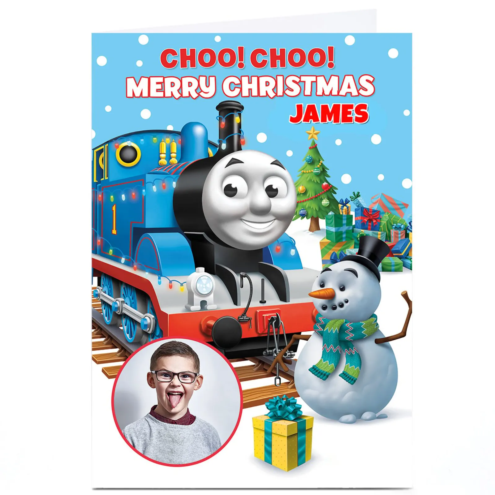 Card Factory Photo Thomas & Friends Christmas Card - Name