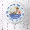 Kids Card Factory Photo Upload Balloon - Blue Border, Any Photo and Message