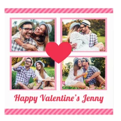 Photo Upload Belgian Chocolates - Heart & Stripes Photo Gifts|Chocolate & Sweets