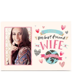 New Photo Upload Card - My Best Friend, My Wife, My World Anniversary|Photo