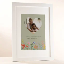 Card Factory Photo Upload Framed Heart Print - Wild Flowers