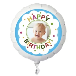 Clearance Photo Upload Large Helium Balloon - Happy Birthday, Dots Kids Personalised Party|Balloons For Kids
