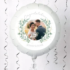 Card Factory Photo Upload Large Helium Balloon - Foliage Border