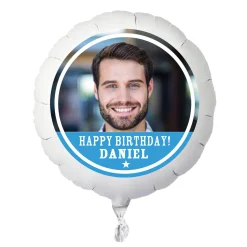 New Photo Upload Large Helium Balloon - Happy Birthday, Blue Kids Personalised Party|Balloons For Kids