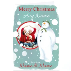 Card Factory Photo Upload Snowman Christmas Card - Any Name