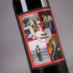 Card Factory Photo Upload Wine - Happy Valentine's, 4 Photos