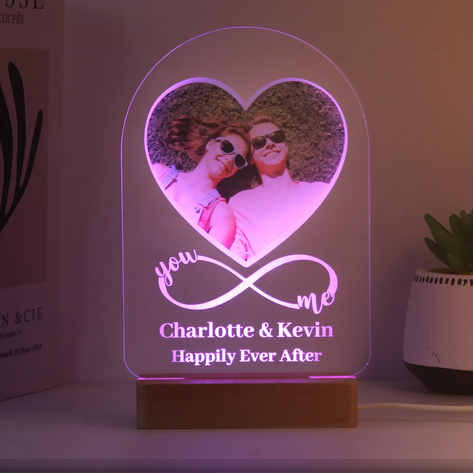 Card Factory Photo Upload You & Me LED Light
