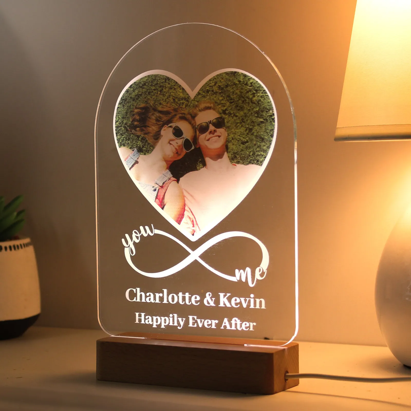 Card Factory Photo Upload You & Me LED Light