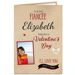 Sale Photo Valentine's Card - Fiance, Wall Hanging Photo