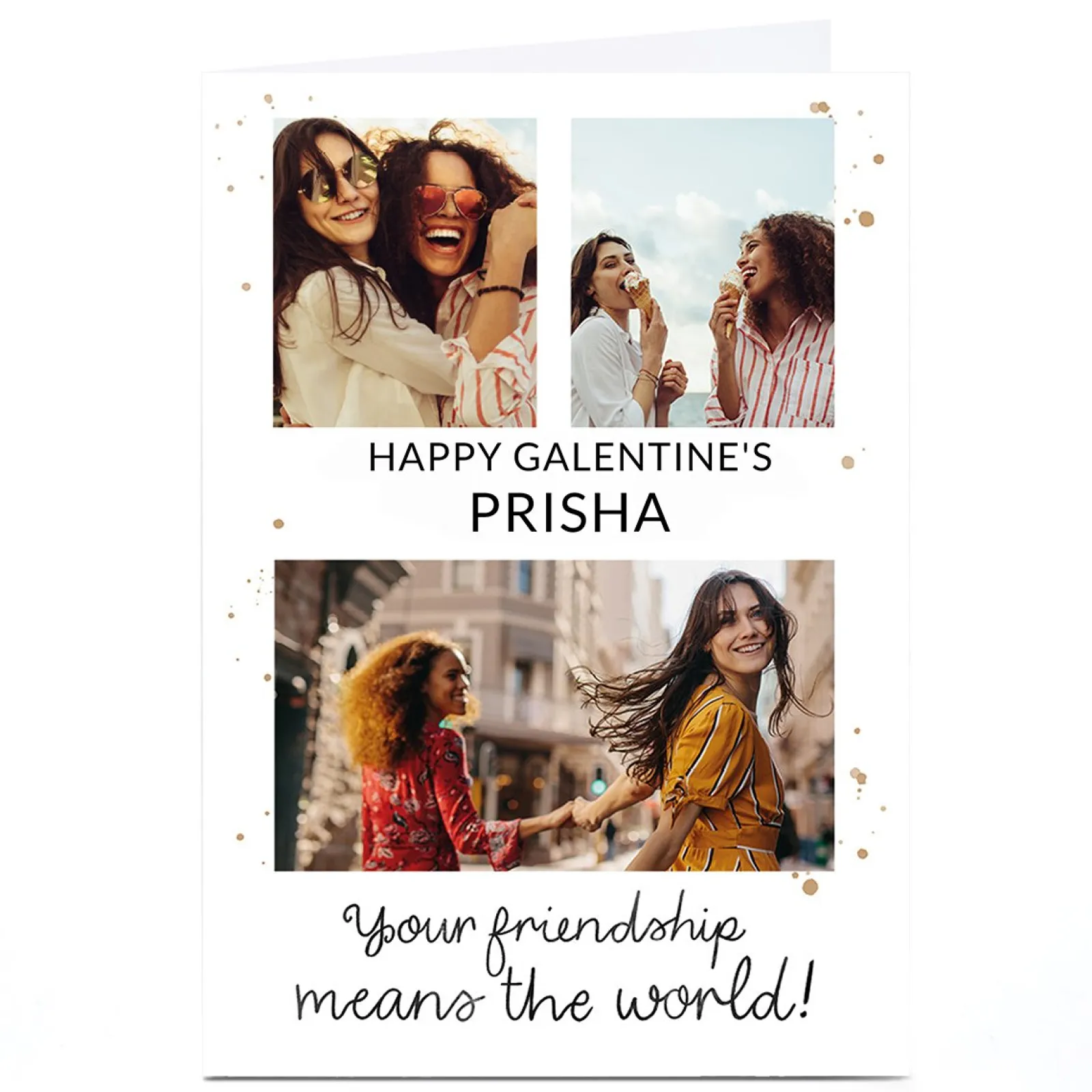 Outlet Photo Valentine's Day Card - Friendship Means The World Female Friend|For Friend