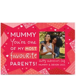 Card Factory Photo Valentine's Day Card - Favourite Parents Mummy