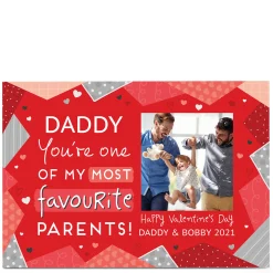 Sale Photo Valentine's Day Card - Favourite Parents Daddy Photo