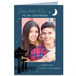 Clearance Photo Valentine's Day Card - Starry Night, Boyfriend Photo