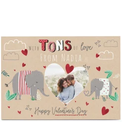 Card Factory Photo Valentine's Day Card - With Tons of Love