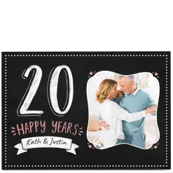 Card Factory Photo Wedding Anniversary Card - 20 Happy Years