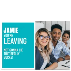 Card Factory Photo Wordee Leaving Card - Really Sucks